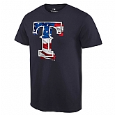 Texas Rangers Navy Big & Tall Banner Wave T Shirt