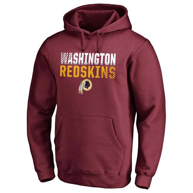 Washington Redskins NFL Pro Line by Fanatics Branded Burgundy Iconic Collection Fade Out Pullover Hoodie 90Hou