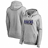 Women Baltimore Ravens NFL Pro Line by Fanatics Branded Ash Iconic Collection On Side Stripe Pullover Hoodie 90Hou,baseball caps,new era cap wholesale,wholesale hats