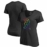 Women Boston Red Sox Fanatics Branded Black Plus Sizes Pride T Shirt Fyun