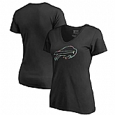 Women Buffalo Bills NFL Pro Line by Fanatics Branded Lovely Plus Size V Neck T-Shirt Black