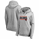 Women Chicago Bears NFL Pro Line by Fanatics Branded Ash Iconic Collection On Side Stripe Pullover Hoodie 90Hou,baseball caps,new era cap wholesale,wholesale hats