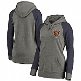 Women Chicago Bears NFL Pro Line by Fanatics Branded Plus Sizes Vintage Lounge Pullover Hoodie - Heathered Gray,baseball caps,new era cap wholesale,wholesale hats