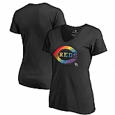 Women Cincinnati Reds Fanatics Branded Pride Black T Shirt Fyun