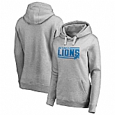 Women Detroit Lions NFL Pro Line by Fanatics Branded Ash Iconic Collection On Side Stripe Pullover Hoodie 90Hou,baseball caps,new era cap wholesale,wholesale hats