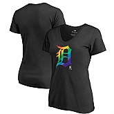 Women Detroit Tigers Fanatics Branded Black Big & Tall Pride T Shirt Fyun