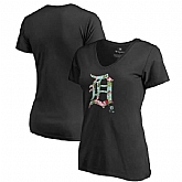 Women Detroit Tigers Fanatics Branded Lovely V Neck T-Shirt Black Fyun,baseball caps,new era cap wholesale,wholesale hats