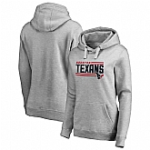 Women Houston Texans NFL Pro Line by Fanatics Branded Ash Iconic Collection On Side Stripe Pullover Hoodie 90Hou,baseball caps,new era cap wholesale,wholesale hats