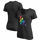 Women Los Angeles Dodgers Fanatics Branded Pride Black T Shirt Fyun