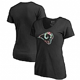 Women Los Angeles Rams NFL Pro Line by Fanatics Branded Lovely Plus Size V Neck T-Shirt Black,baseball caps,new era cap wholesale,wholesale hats