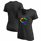 Women Minnesota Twins Fanatics Branded Black Big & Tall Pride T Shirt Fyun