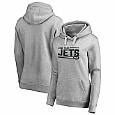 Women New York Jets NFL Pro Line by Fanatics Branded Ash Iconic Collection On Side Stripe Pullover Hoodie 90Hou,baseball caps,new era cap wholesale,wholesale hats
