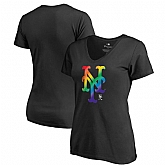 Women New York Mets Fanatics Branded Pride Black T Shirt Fyun