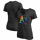 Women Oakland Athletics Fanatics Branded Pride Black T Shirt Fyun
