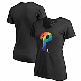 Women Philadelphia Phillies Fanatics Branded Pride Black T Shirt Fyun