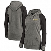 Women Pittsburgh Steelers NFL Pro Line by Fanatics Branded Plus Sizes Vintage Lounge Pullover Hoodie - Heathered Gray,baseball caps,new era cap wholesale,wholesale hats