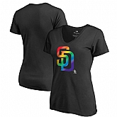 Women San Diego Padres Fanatics Branded Black Big & Tall Pride T Shirt Fyun,baseball caps,new era cap wholesale,wholesale hats