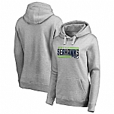Women Seattle Seahawks NFL Pro Line by Fanatics Branded Ash Iconic Collection On Side Stripe Pullover Hoodie 90Hou,baseball caps,new era cap wholesale,wholesale hats