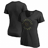Women Tennessee Titans NFL Pro Line by Fanatics Branded Camo Collection Liberty Plus Size V Neck T-Shirt Black,baseball caps,new era cap wholesale,wholesale hats