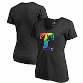 Women Texas Rangers Fanatics Branded Pride Black T Shirt Fyun