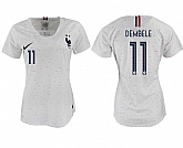 Women France 11 DEMBELE Away 2018 FIFA World Cup Soccer Jersey,baseball caps,new era cap wholesale,wholesale hats