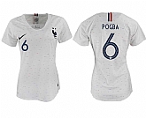 Women France 6 POGBA Away 2018 FIFA World Cup Soccer Jersey,baseball caps,new era cap wholesale,wholesale hats