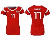 Women Russia 17 GOLOVIN Home 2018 FIFA World Cup Soccer Jersey,baseball caps,new era cap wholesale,wholesale hats