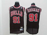 Bulls 91 Dennis Rodman Black Mesh Hardwood Classics Jersey,baseball caps,new era cap wholesale,wholesale hats