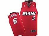 Heat 6 LeBron James Red Swingman Jersey,baseball caps,new era cap wholesale,wholesale hats