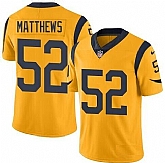 Nike Rams 52 Clay Matthews Gold Color Rush Limited Jersey Dzhi,baseball caps,new era cap wholesale,wholesale hats