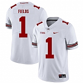 Ohio State Buckeyes 1 Justin Fields White Nike College Football Limited Jersey Dzhi,baseball caps,new era cap wholesale,wholesale hats