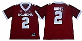 Oklahoma Sooners 2 Jalen Hurts Red 47 Game Winning Streak College Football Jersey,baseball caps,new era cap wholesale,wholesale hats