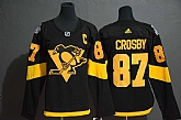 Women Penguins 87 Sidney Crosby Black 2019 NHL Stadium Series Adidas Jersey
