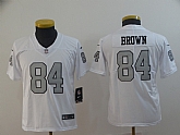 Youth Nike Raiders 84 Antonio Brown White Color Rush Limited Jersey,baseball caps,new era cap wholesale,wholesale hats
