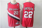 Blazers 22 Clyde Drexler Red Hardwood Classics Swingman Jersey,baseball caps,new era cap wholesale,wholesale hats