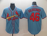 Cardinals 46 Paul Goldschmidt Light Blue Cool Base Jersey,baseball caps,new era cap wholesale,wholesale hats