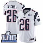 Nike Patriots 26 Sony Michel White 2019 Super Bowl LIII Vapor Untouchable Limited Jersey,baseball caps,new era cap wholesale,wholesale hats