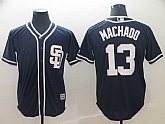 Padres 13 Manny Machado Navy Cool Base Jersey,baseball caps,new era cap wholesale,wholesale hats