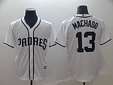 Padres 13 Manny Machado White Cool Base Jersey,baseball caps,new era cap wholesale,wholesale hats
