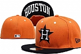 Astros Team Logo Orange Black Fitted Hat LX,baseball caps,new era cap wholesale,wholesale hats
