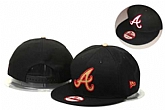 Braves Team Logo Black Adjustable Hat GS,baseball caps,new era cap wholesale,wholesale hats