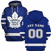 Maple Leafs Blue Men's Customized All Stitched Hooded Sweatshirt,baseball caps,new era cap wholesale,wholesale hats