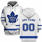 Maple Leafs White Men's Customized All Stitched Hooded Sweatshirt,baseball caps,new era cap wholesale,wholesale hats