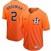 Astros 2 Alex Bregman Orange Drift Fashion Jersey Dzhi,baseball caps,new era cap wholesale,wholesale hats