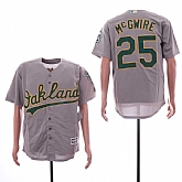 Athletics 25 Mark McGwire Gray Cool Base Jersey Dzhi,baseball caps,new era cap wholesale,wholesale hats