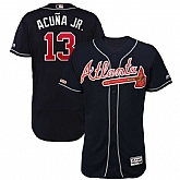 Braves Ronald Acuna Jr Navy 150th Patch Flexbase Jersey Dzhi,baseball caps,new era cap wholesale,wholesale hats