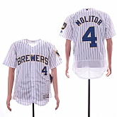 Brewers 4 Paul Molitor Royal White Flexbase Jersey Dzhi,baseball caps,new era cap wholesale,wholesale hats