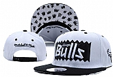 Bulls Team Logo White Mitchell & Ness Adjustable Hat LX,baseball caps,new era cap wholesale,wholesale hats