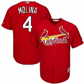 Cardinals 4 Yadier Molina Red Cool Base Jersey Dzhi,baseball caps,new era cap wholesale,wholesale hats
