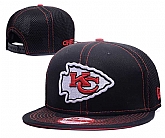Chiefs Team Logo Black Cloth  Hollow Carved Adjustable Hat GS,baseball caps,new era cap wholesale,wholesale hats